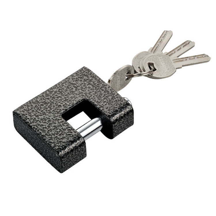 Rectangular padlock lock armoured steel covered iron padlock heavy duty door lock for cabinet door