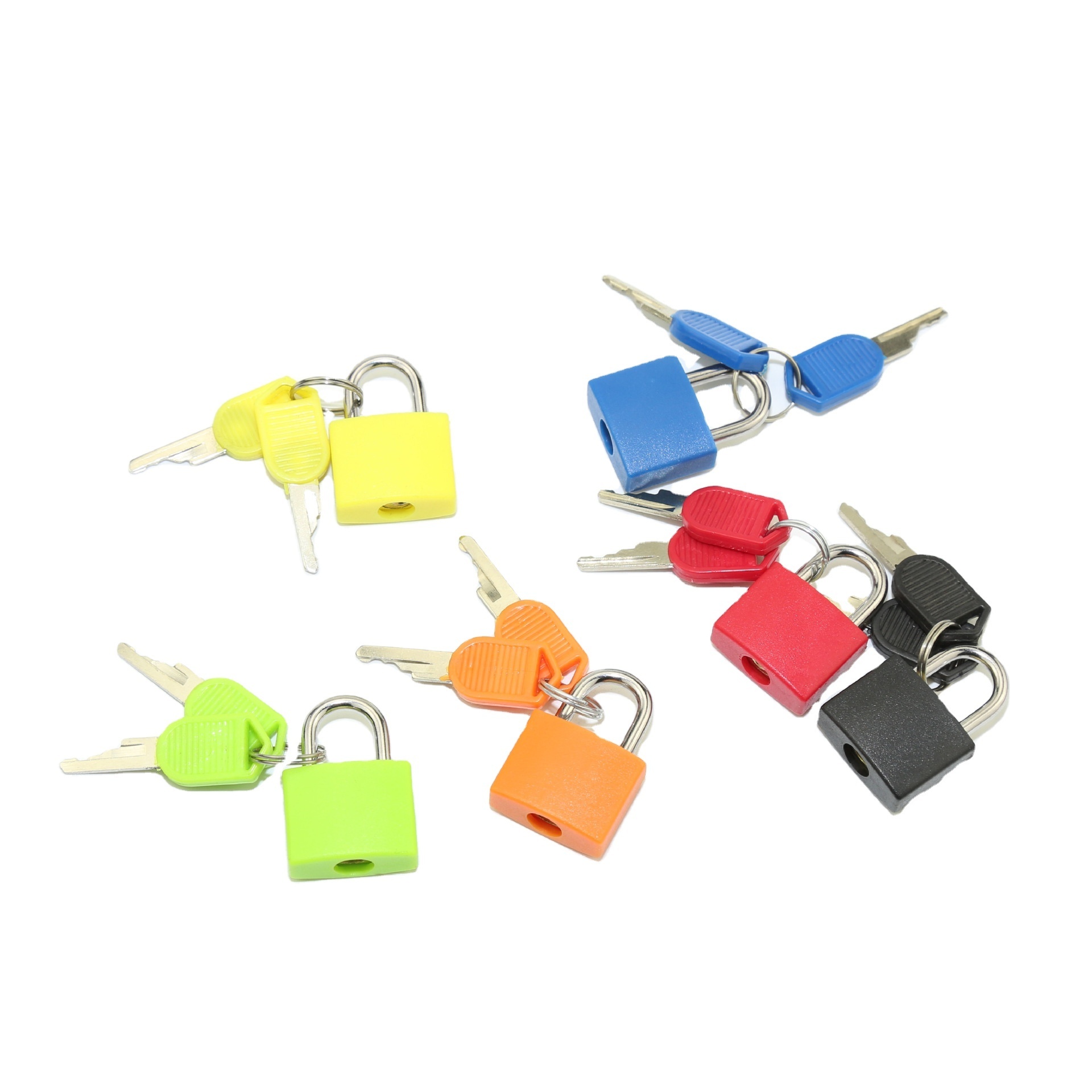 23mm Bulk Cute Padlock Metal Mini Locker Lock Colored Zinc Padlock Padlock Key Small