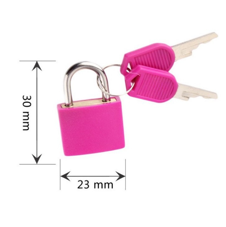 23mm Bulk Cute Padlock Metal Mini Locker Lock Colored Zinc Padlock Padlock Key Small