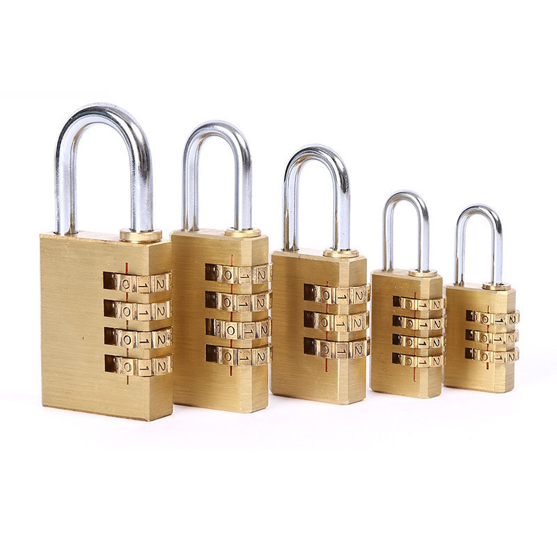 High-quality Anti-rust Brass Trunk Backpack Lock 3-digit Password Padlock For Tool Box