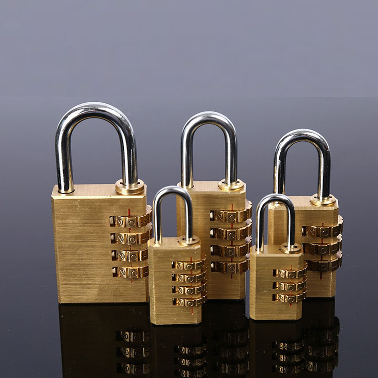 High-quality Anti-rust Brass Trunk Backpack Lock 3-digit Password Padlock For Tool Box