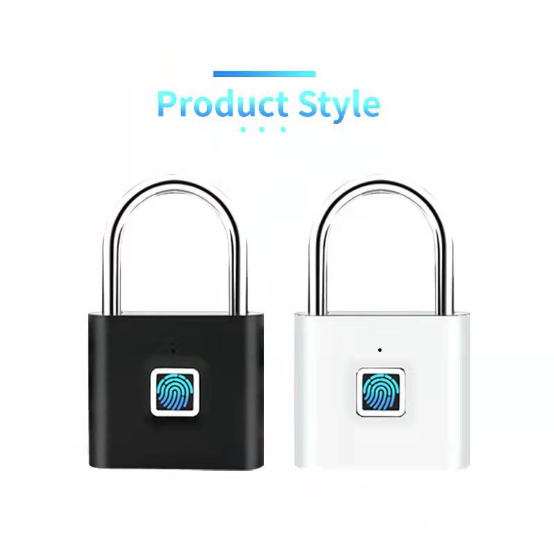 Smart Biometric Fingerprint Padlock Locks Padlock Waterproof USB Charge Intelligent Padlock