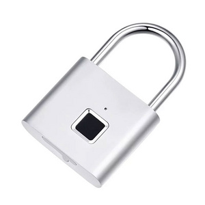 Fingerprint Locker Lock Fingerprint Padlock Smart Digital Biometric Waterproof Thumbprint Lock with USB Charging