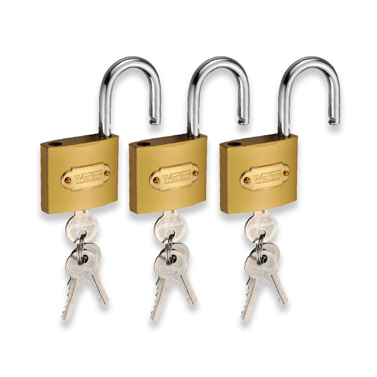 Wholesale In Stock Cheap Bulk Locks Indoor Imitate Brass Arc Type Padlock