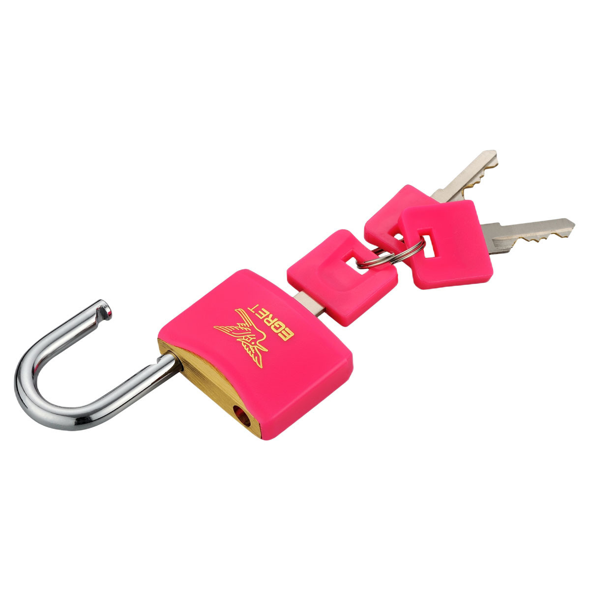 Brass Lock Cylinder Plastic Case Pink Padlock Half Cylinder Lock For Luggage Bag Travel Locks Padlock