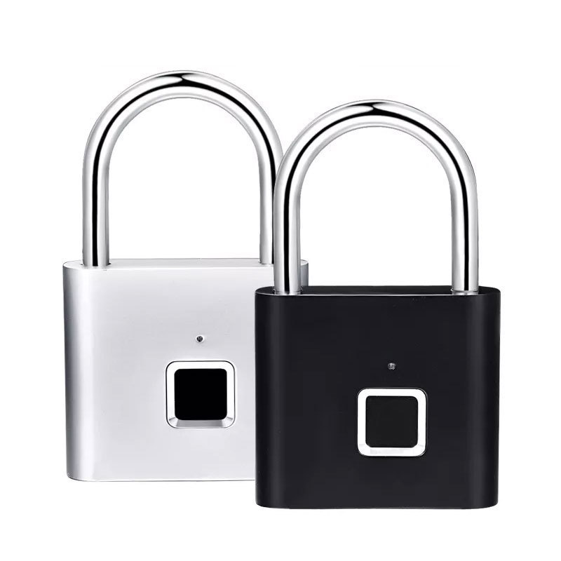 Fingerprint Locker Lock Fingerprint Padlock Smart Digital Biometric Waterproof Thumbprint Lock with USB Charging