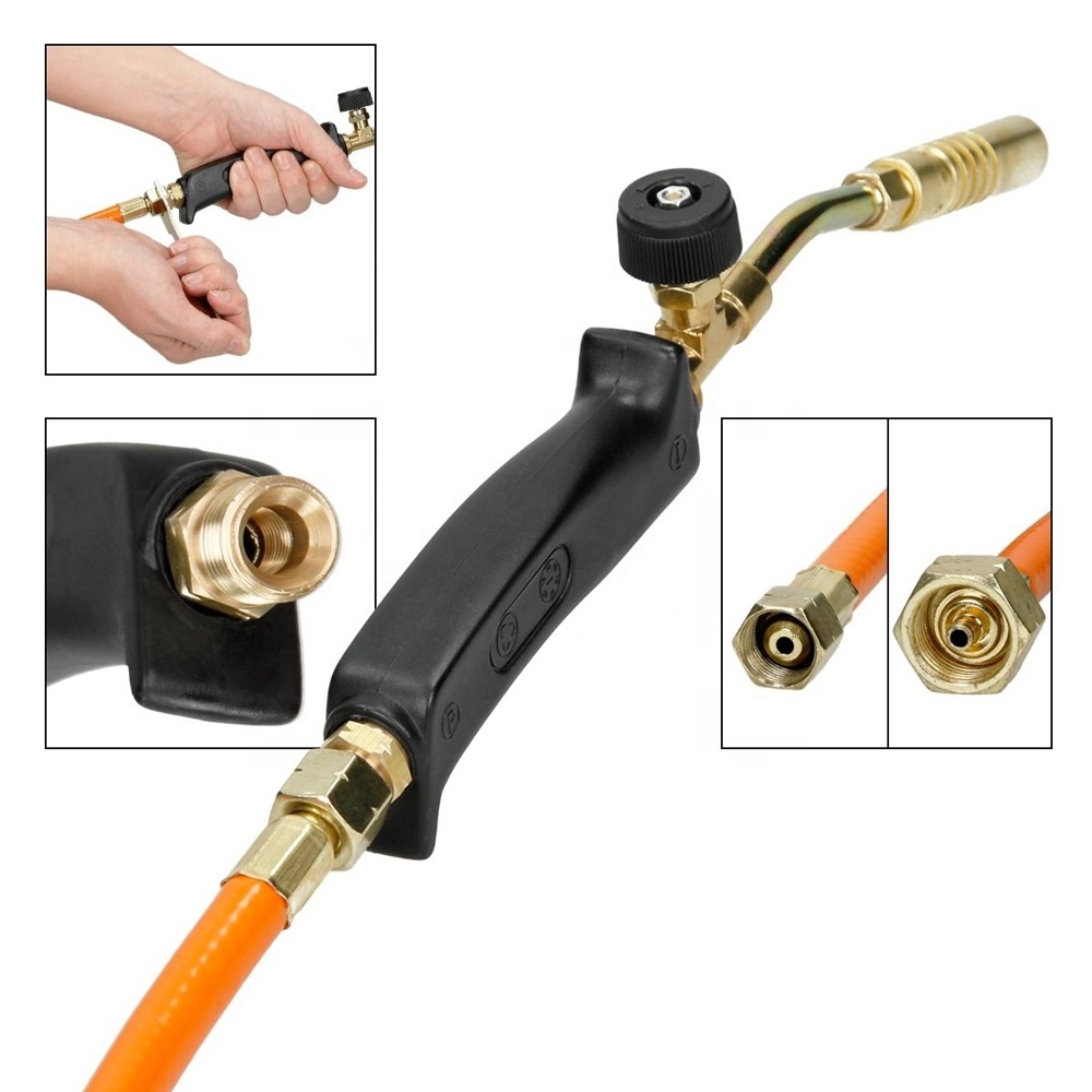 Powerful propane and butane soldering torch with different tips