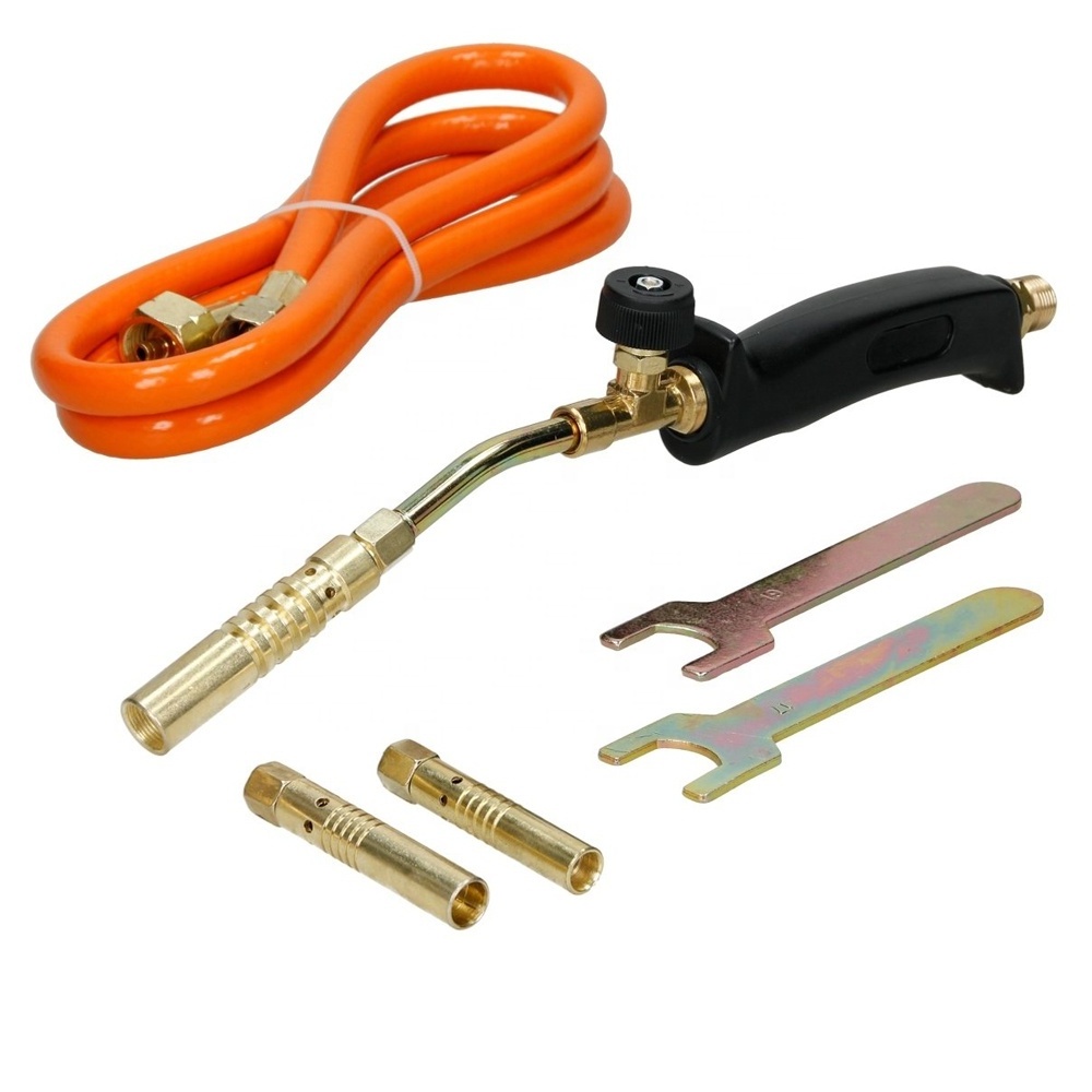 Powerful propane and butane soldering torch with different tips