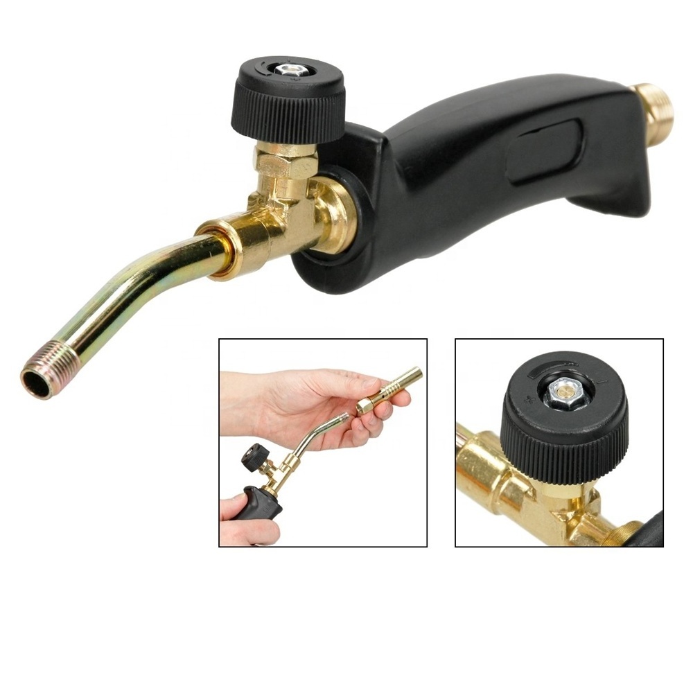 Powerful propane and butane soldering torch with different tips