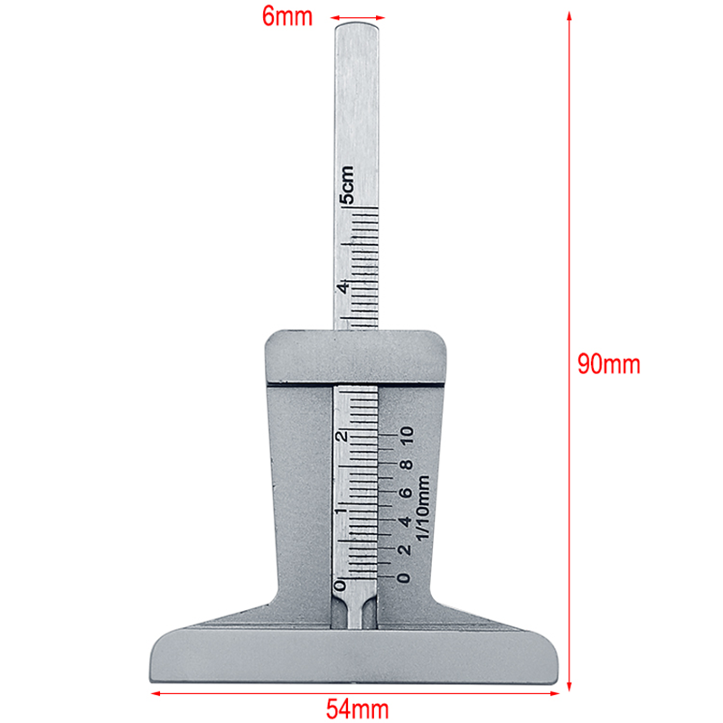 Meter Ruler Caliper Measuring Tool Moto Truck Stainless Steel Car Tyre Tire Tread Depth Gauge