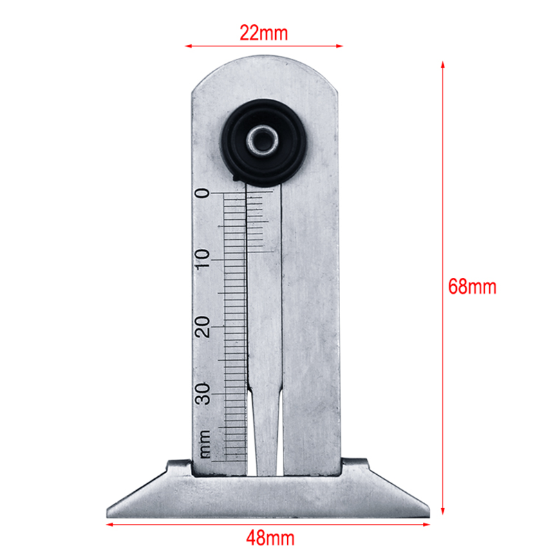 Meter Ruler Caliper Measuring Tool Moto Truck Stainless Steel Car Tyre Tire Tread Depth Gauge