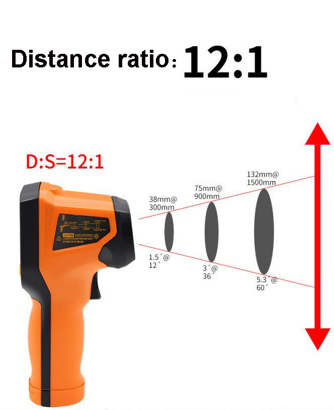 Sensitivity Infrared Thermometer Household Kitchen Cooking High Accuracy Industrial Use -50-400 Degree Thermometer