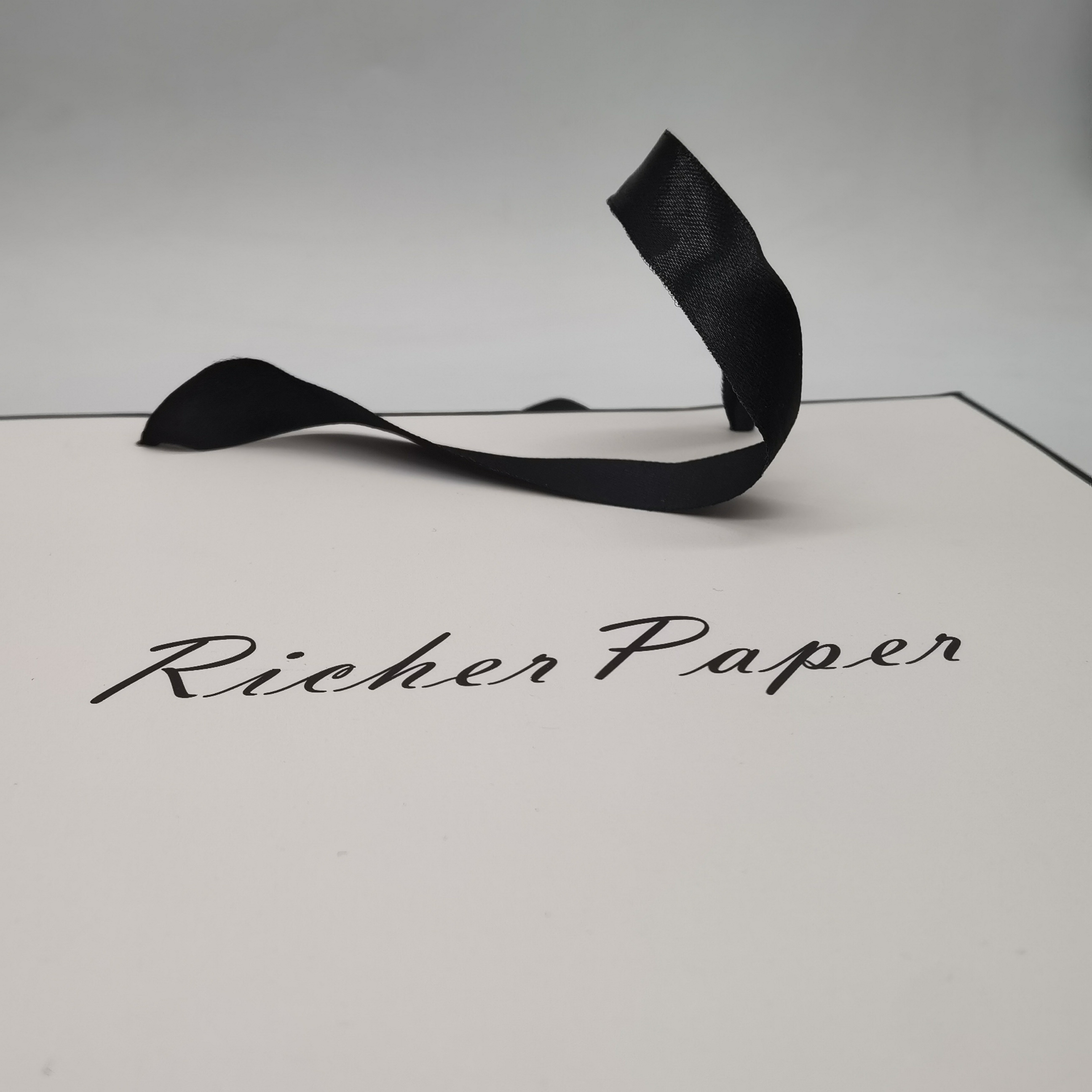 Luxury Gift Paper Shopping Bag Custom Made Printed Logo Jewelry Packaging Kraft Shopping Paper Bag With Ribbon Handles