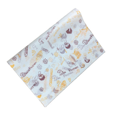 Wholesale Custom Printed Logo Greaseproof Water Proof Food Wrapping Packing Paper For Burger