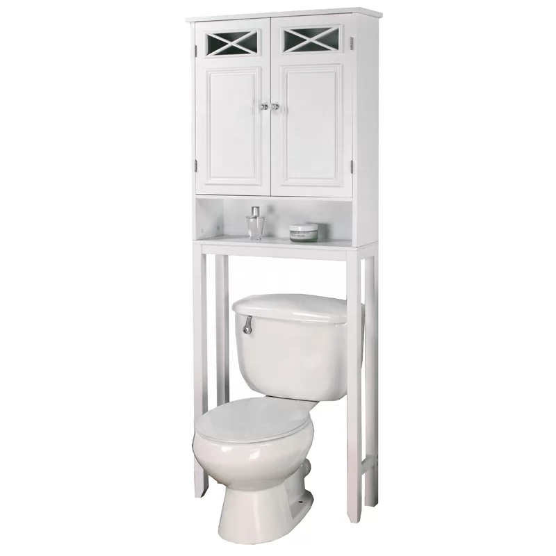 Home Furniture Wooden Washroom Tall Standing Rack Over The Toilet Bathroom Storage Cabinet Shelf