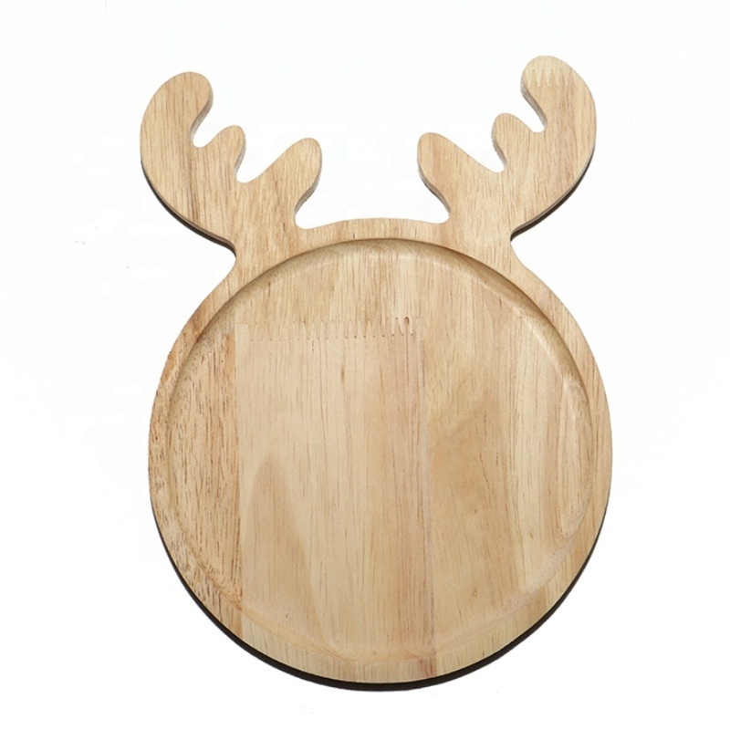 Wholesale new Christmas design party food cake cheese serving trays wooden plates