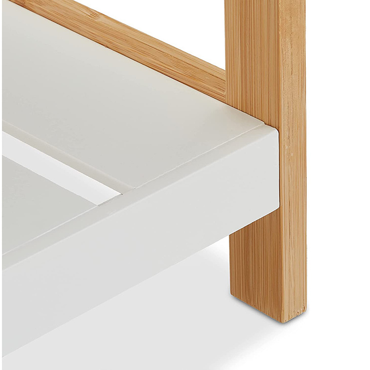 Modern simple white luxury free standing 3 tier living room display shoe rack manufacturers, bamboo shoes display shelf