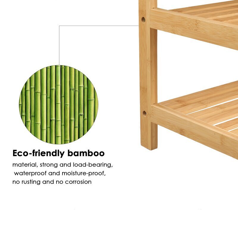 FSC-BSCI entryway furniture modern bamboo storage shelf shoe rack bench with soft seat cushion