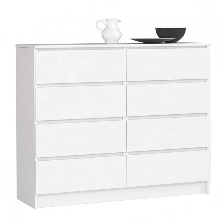 Custom white dresser bedroom furniture wood storage cabinet 6 drawers, chest of drawers