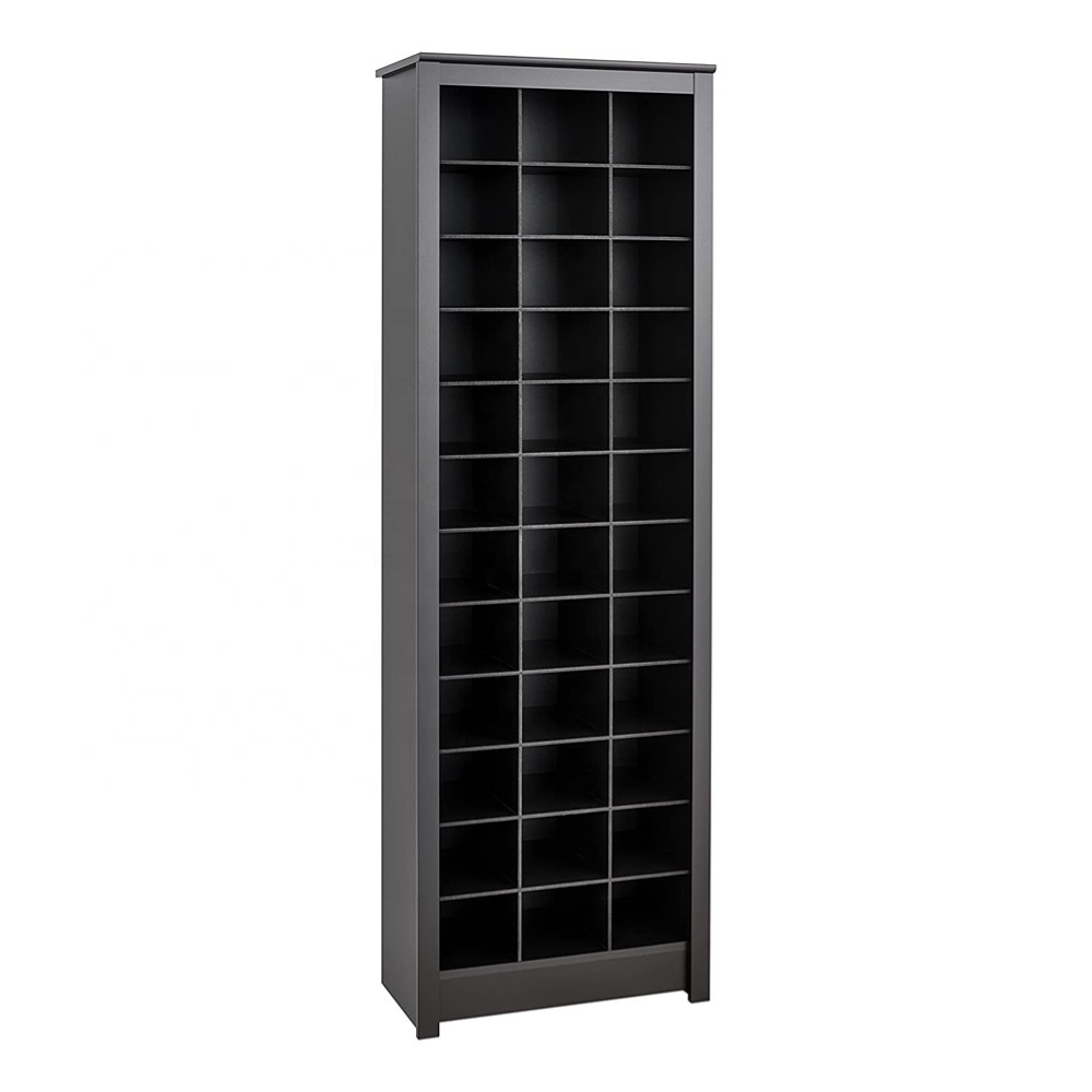 Tall 36 slot Pair Storage Organizer home furniture Wooden Shoe Rack Cabinet With Cubbies