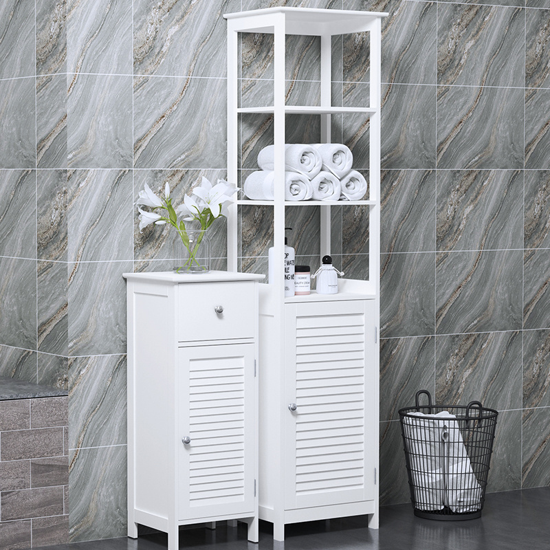 Wholesale white floor standing wood modern luxury under sink bathroom cabinet