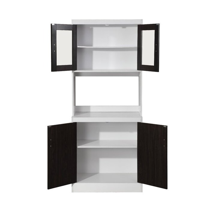 modern design melamine wood black dining room hutch cabinet kitchen storage pantry