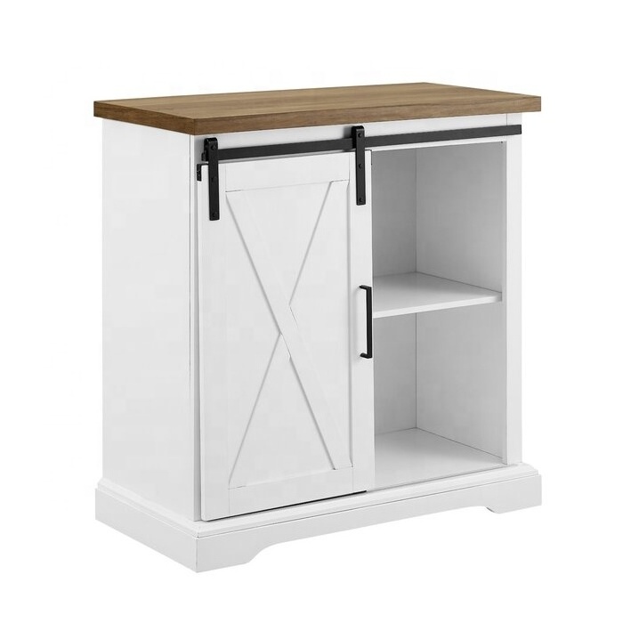 Home bathroom storage furniture white wood modern kitchen buffet cabinet sideboard with showcase