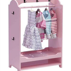 Modern multipurpose children toddler girl clothing coat rack closet kid wood bedroom furniture set, kid closet wardrobe