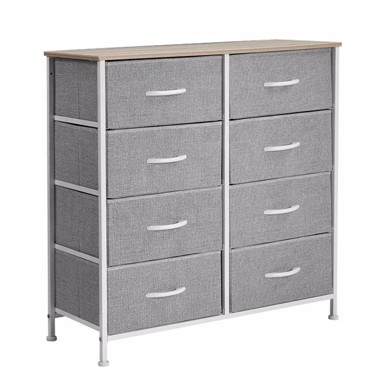 Nordic clothes organizer cabinet living room bedroom fabric wood storage 8 chest of drawers dresser