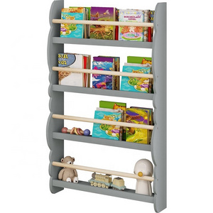 Baby bedroom organizer wood wall mounted montessori children's kids bookshelf book shelf, bookshelf for kids