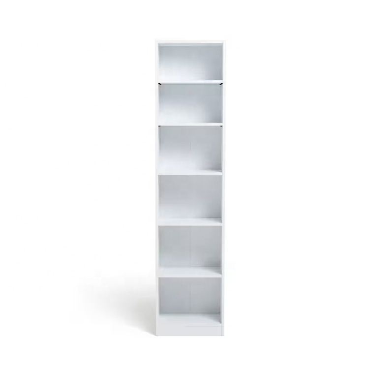 White 6 cube book storage cabinet minimalist wood bookshelf bookcase