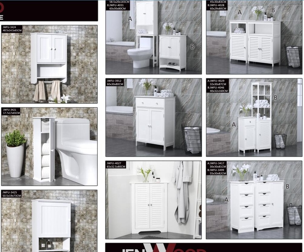 Wholesale white floor standing wood modern luxury under sink bathroom cabinet