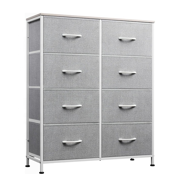 Nordic clothes organizer cabinet living room bedroom fabric wood storage 8 chest of drawers dresser