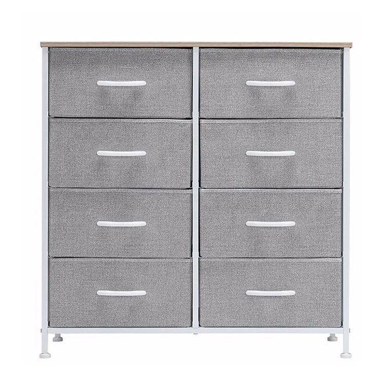 Nordic clothes organizer cabinet living room bedroom fabric wood storage 8 chest of drawers dresser