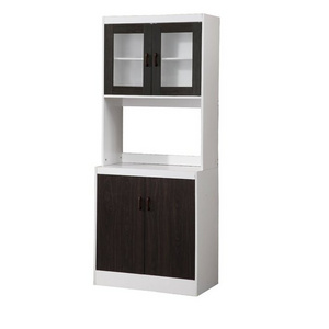 modern design melamine wood black dining room hutch cabinet kitchen storage pantry