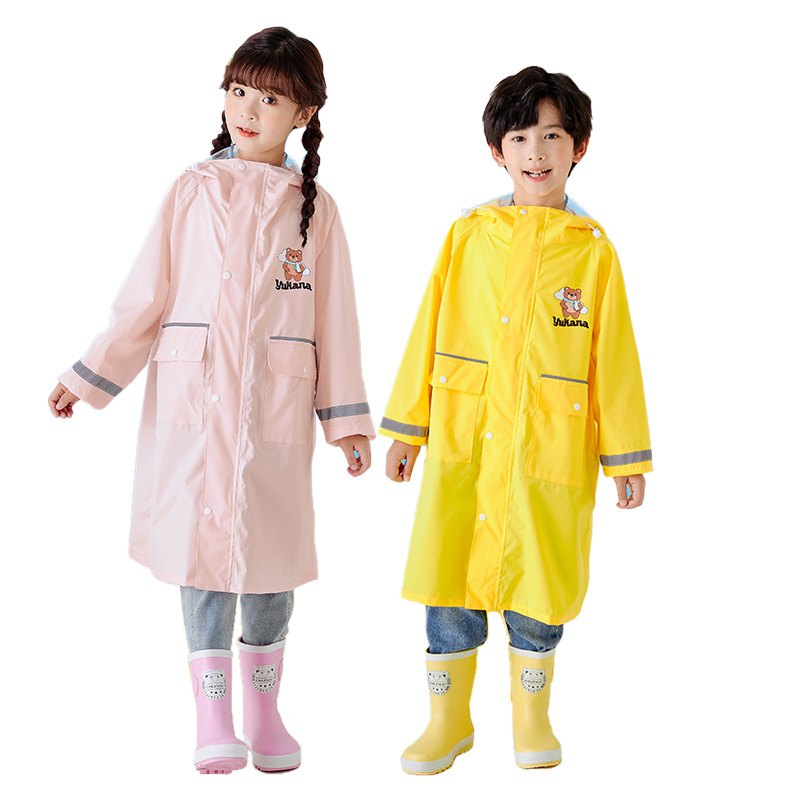 Factory Wholesale Custom High Quality Waterproof Rainproof Toddler Rain Clothes Kids Wool Rain Ponchos With Logo