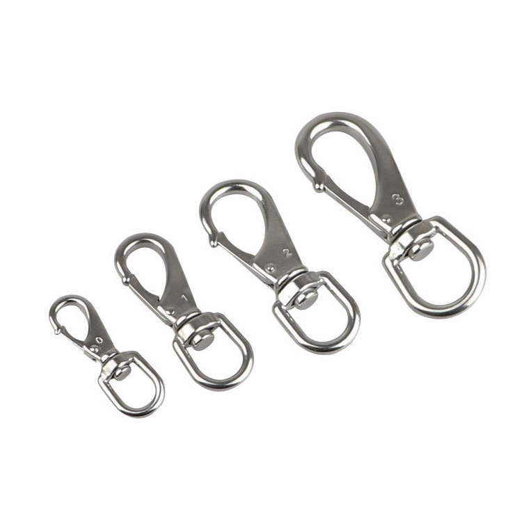 Stainless Steel Heavy Duty Carabiner Clasp Swivel Eye Snap Hook