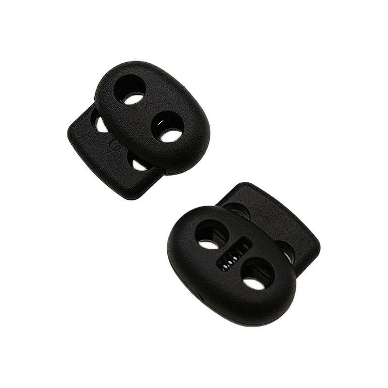 Plastic Cord Locks Spring Toggle Stopper Single Double Hole Cord Locks for Drawstring