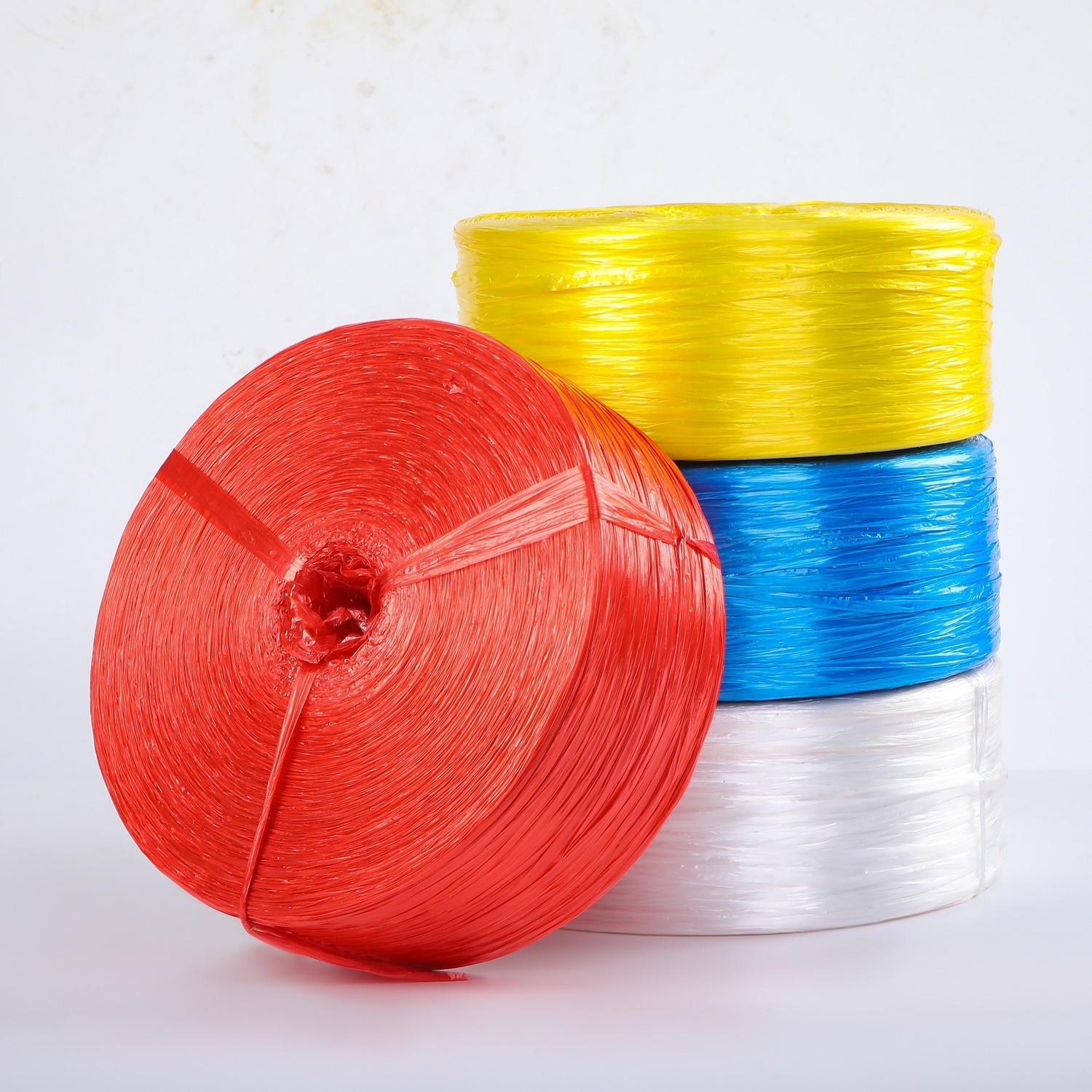 2cm red polyester fiber packing plastic line wire nylon rafia polypropylene twinings PP yarn raffia macrame cord packaging ropes