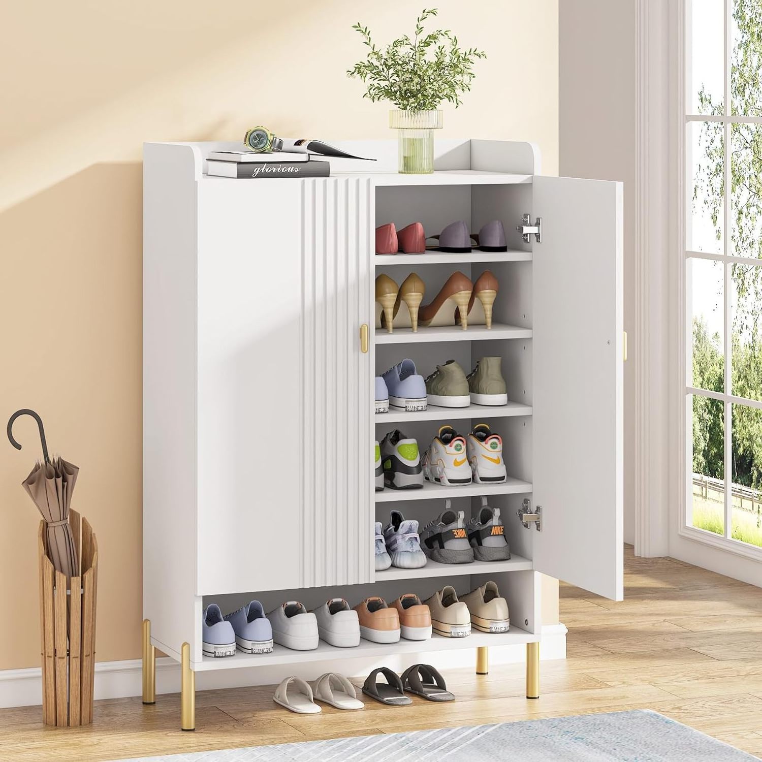 New Design Scandinavian Style Shoe Rack Large Capacity Shoe Rack Multifunctional Shoe Rack Can be Used in Various Scenes