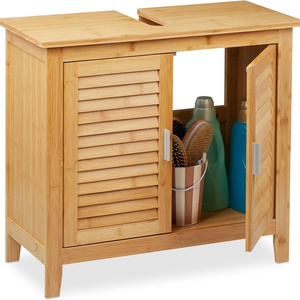 Wholesale Bamboo Basin Cabinet Non Pedestal Under Sink Storage Bamboo Sink Cabinet