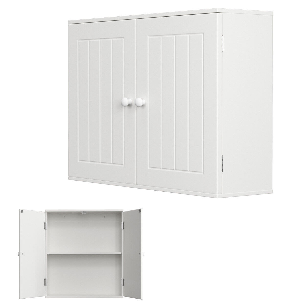 Factory Wholesale Products Bathroom Wall Cabinet Freestanding Bathroom Cabinet with 2 Doors and Adjustable Shelf