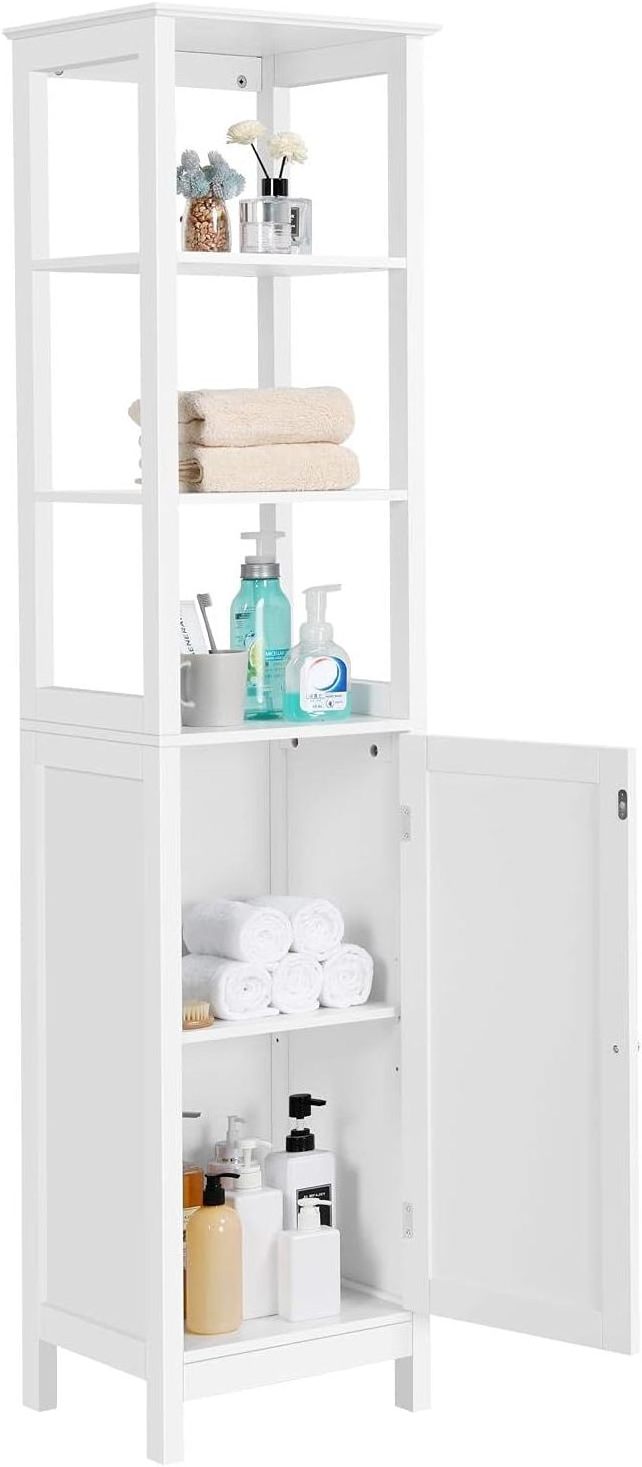 Factory Bathroom Cabinet With 3 Shelves and Storage Cabinet Independent Water Bathroom Cabinet Elegant Linen Tower Shelf