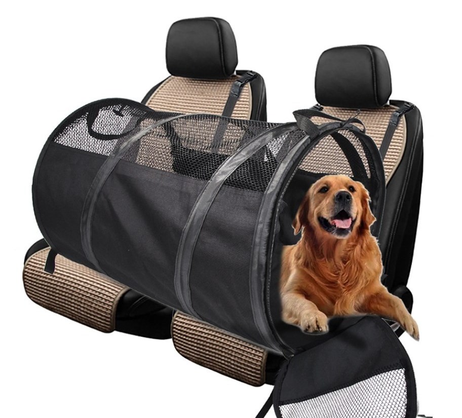 Portable pet dog travel carrier for car back seat cover protection mat waterproof breathable dog car tent for cat small big dogs