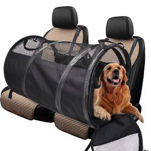 Portable pet dog travel carrier for car back seat cover protection mat waterproof breathable dog car tent for cat small big dogs