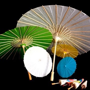 Blank Chinese White Paper Umbrella handmade wedding decoration Kids DIY painting Children Mini oil paper umbrella drawing crafts