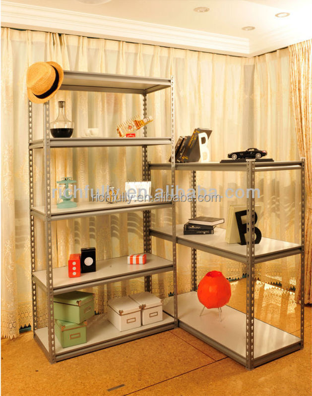 Slotted angle shelving rack , light duty boltless rivet shelf rack , top quality angle shelving