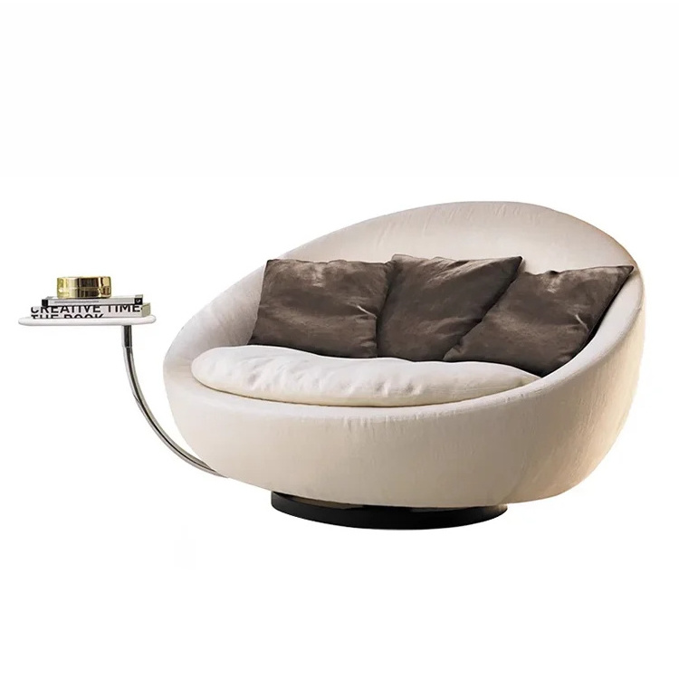 Rich Furniture Wholesale Creative Design Round Daybed Modern Salon Living Room Furniture Settee Cloud Couch Velvet Sofa