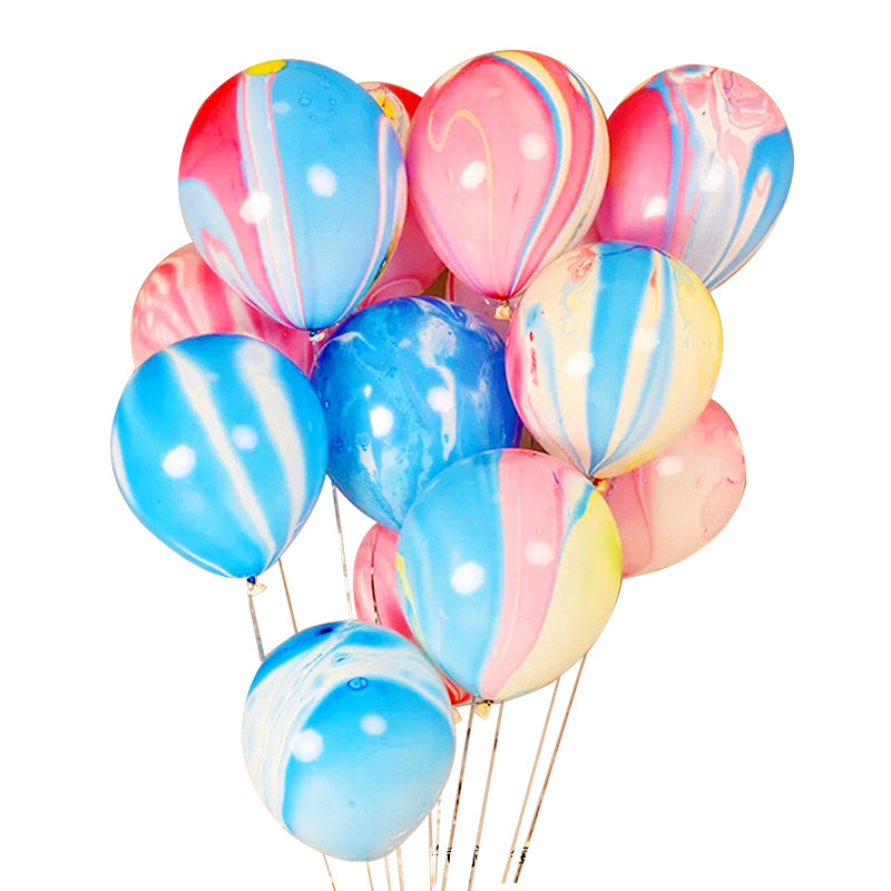 Festival Use Rainbow Latex Free Helium Balloons Agate Balloon For Advertising Promotion And Party Decoration