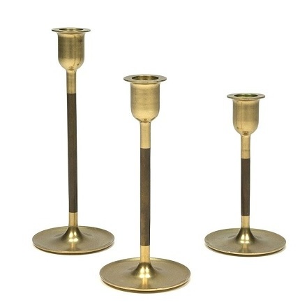 Wholesale Gold Taper Candle Holder Metal Pillar For Home Decoration Brass Candleholders